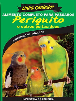 Periquito e Outros Psitacídeos - Linha Cantador - Raposo Nutrição