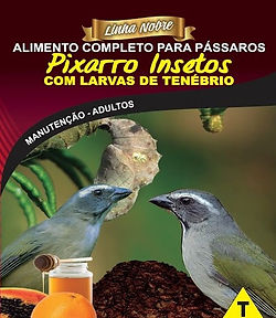 Pixarro Insetos com Larvas de Tenébrio - Linha Nobre - Raposo Nutrição